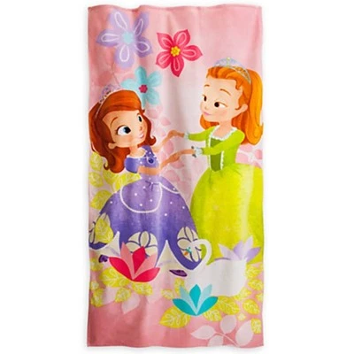 Toalla de playa de tela de rizo Sofía y ámbar Disney Store baño piscina Sophia 30 x 60 pulgadas Foto 1 de 2