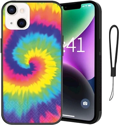 TZNUOUIE Aesthetic Soft Case Cover for iPhone 14 Plus 6.7 inch (Rainbow Swirl) - Image 1 of 4