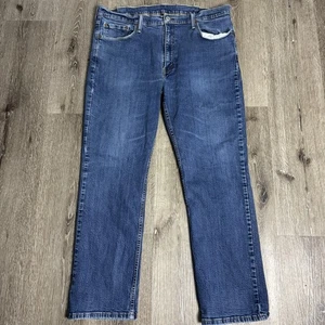 Levis 514 Mens 40x29 Straight Fit Blue Medium Wash Denim Stretch Jeans - Picture 1 of 11