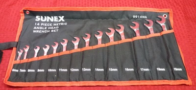 JUEGO DE LLAVES CABEZA ANGULAR MÉTRICA SUNEX 9914MA 14 PIEZAS 6MM A 19MM Foto 1 de 4