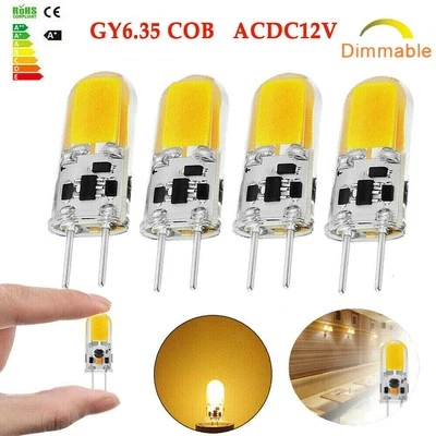 4X GY6.35 LED COB 5W Glühbirne  Dimmbar Stiftsockel Warmweiß  AC DC12V - Image 1 of 4