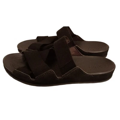 Diapositiva Anna CROCS negra y grafito talla W6  Foto 1 de 4