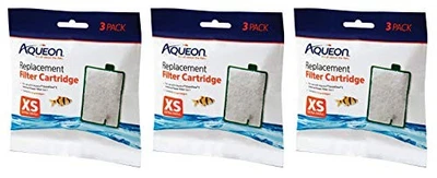 Aqueon 9Pack of Replacement Filters Cartridges 3PK XS Each Quiet Power Filters