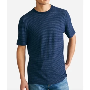 $ 78 Faherty Vintage Chambray T-Shirt, Navy Cove Streifen, Baumwolle/Modal | Herren L - Bild 1 von 12