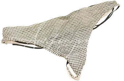 Victoria Secret Vintage Panty Black Check Medium String TripleStrap Thong Bikini - Image 1 of 2