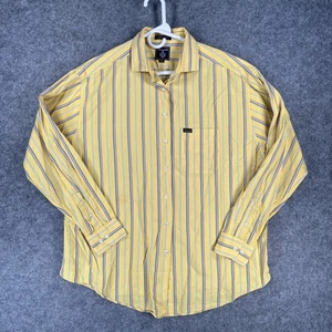 Faconnable Shirt Mens XL Striped Button Up Long Sleeve Made in USA - Picture 1 of 9
