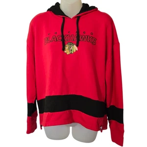 Fanatics Womens Chicago Blackhawks Spellout Logo Hoodie Size Large NHL Hockey - Picture 1 of 9