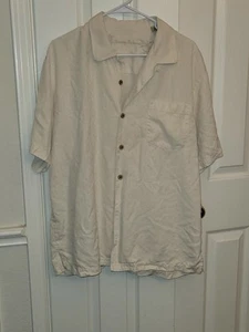 Tommy Bahama Mens L 100% Silk Short Sleeve Button Up Hawaiian Shirt - Picture 1 of 7