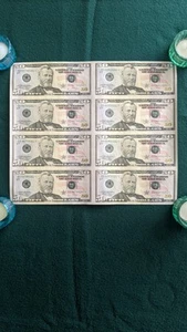 $50.00 STAR (8) Note Uncut Sheet 2004A FRB "G" - Picture 1 of 5
