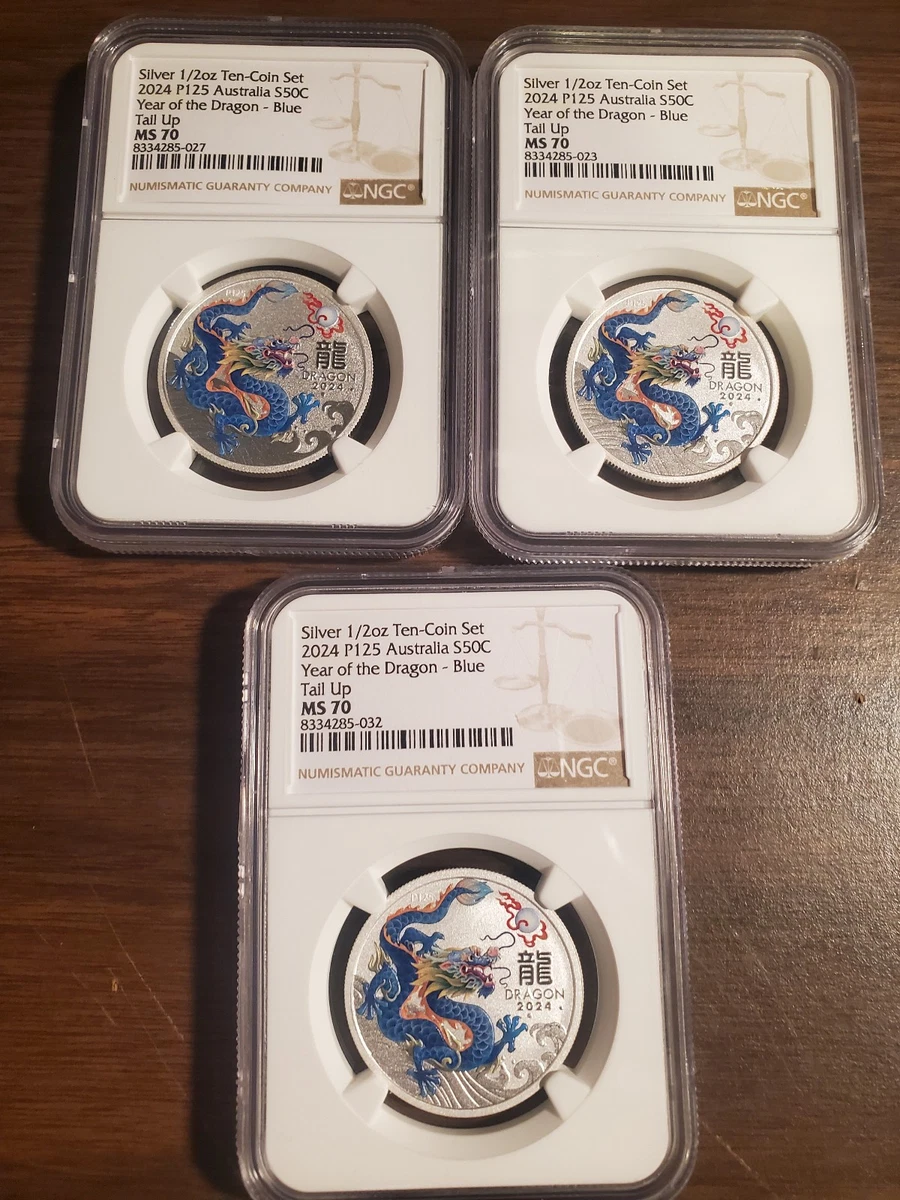 Australian Lunar MS 70 PCGS Certified Silver Bullion Coins for