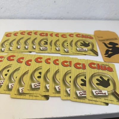 2002 Clue Simpsons 2nd Edition Replacement Pieces: Card Set and Envelope - Image 1 of 3