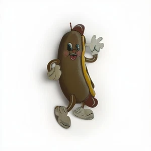 Adorno de Navidad retro de metal perro caliente baile cine merienda - Imagen 1 de 5