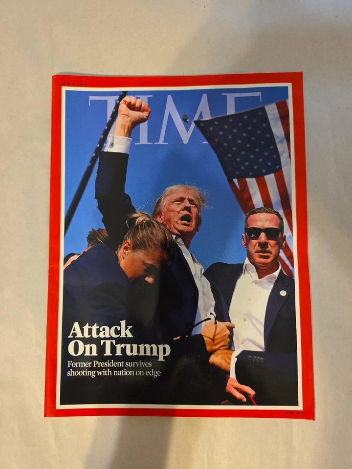 TIME Magazine  - Attack On Trump - Aug 2024 Donald Trump  - Image 1 of 2