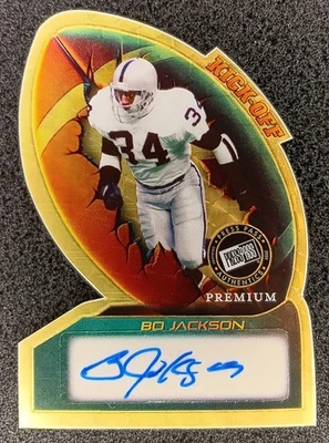 2024 Press Pass Premium Bo Jackson 1/1 Gold Vinyl Auto Raiders 🔥🔥🔥 SSP  Foto 1 de 4