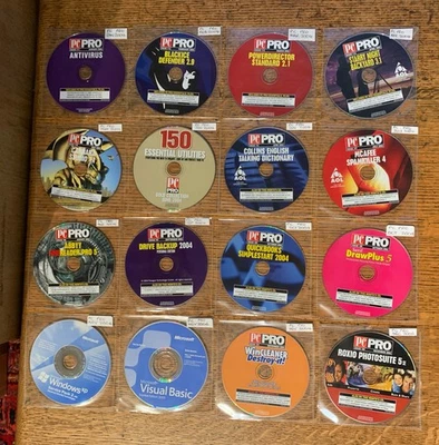 (29) PC CD-ROMs from PC PRO MAGAZINE: Bundle of 16 CDs * 2004 Software - Image 1 of 4