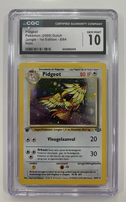 CGC 10 PIDGEOT DUTCH 1st Edition Jungle #8 Holo Pokemon (Not PSA) Gem Mint - Image 1 of 4