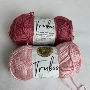 Hilo Truboo Marca León Lt Rosa #101 y Rosa #!39C 100% Rayón de Bambú Lote de 2 - Imagen 1 de 8