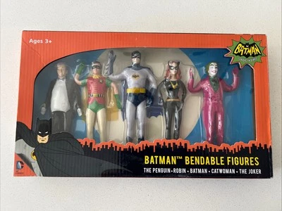 Batman Clásico '66 Serie de TV Conjunto de Figura Flexible Caja de Botín DX DC Comics Nuevo Foto 1 de 4