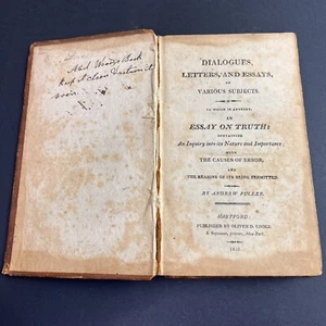 Very Rare Rev. Andrew Fuller Essay On Truth, Dialogues, Letters - NY, 1810 - Picture 1 of 17