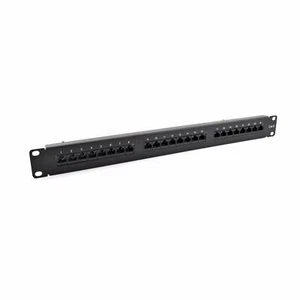 24 Port High Quality Cat6 Ethernet RJ45 Patch Panel 1U 19” Rack Mountable with - Picture 1 of 5