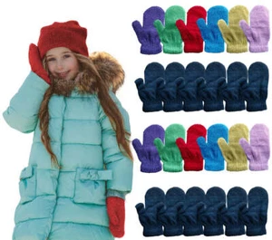 Kids Warm Winter Colorful Magic Stretch Gloves & Mittens 2-5 Age Kids (24 PK B) - Picture 1 of 8
