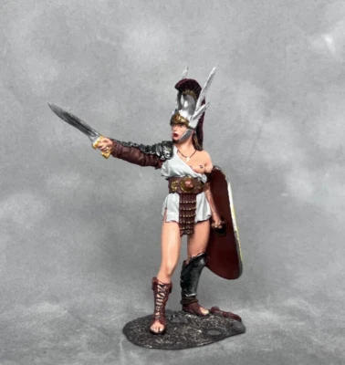 ⭐Gladiador Amazon 1ª Estatuillas Hechas a Mano Miniaturas 54mm 1/32 Pintado⭐ Foto 1 de 4