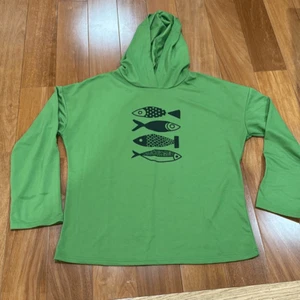 Misslook Fisch grün Cotten Blend Langarm Hoodie Gr. 3XL - Bild 1 von 7