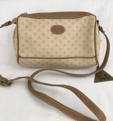 Bolso de hombro bandolera vintage con logotipo de Liz Claiborne beige marrón nuevo con etiquetas Foto 1 de 4