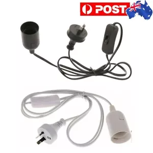E27 Cable Cord With Switch AU Plug Pendant Lamp Base Light Bulb Holder Socket - Picture 1 of 14
