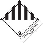 Safety First: 500/Roll - Black 4x4 3/4" "Lithium Ion Batteries" Labels