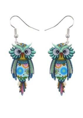 Pendientes Acrílico Búho Pájaro Arte Bohemio con Regalo 🎁 Caja ~ ¡ENVÍO GRATUITO!! Foto 1 de 4