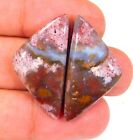 36.Ct 100% Natural Multi Bloodstone Macthed Pair Fancy Cabochon Gemstone Cb=344