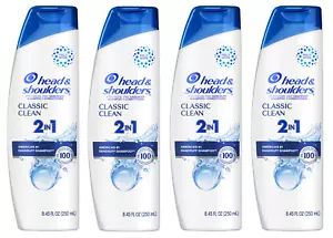 Champú y acondicionador Head & Shoulders Classic Clean 2 en 1, 8,45 oz (paquete de 4) - Imagen 1 de 1
