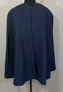 Jealous Tomato Navy Blue Cape with Pockets Womens Size Large - Picture 1 of 13