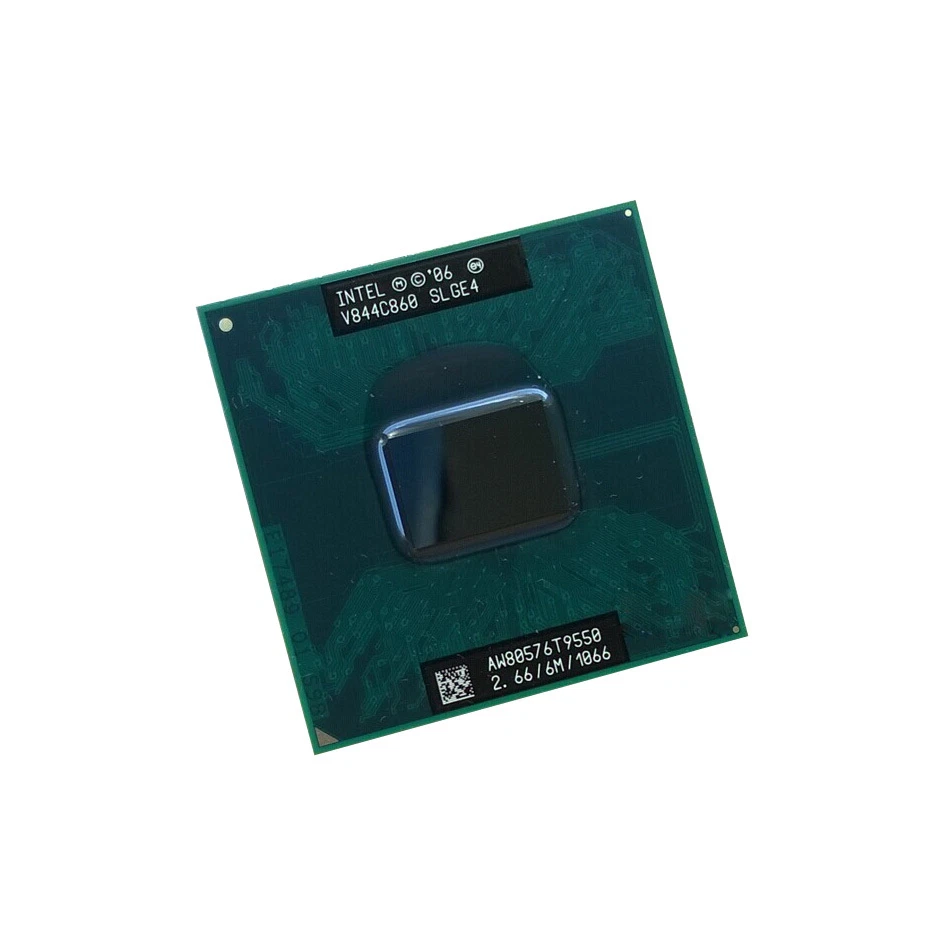 Intel Core 2 Duo T9550 mobile laptop CPU 2.66 GHz 6M 1066 MHz socket P SLGE4 - Image 1 of 1