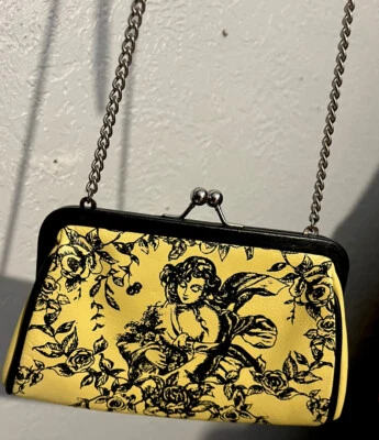 ISABELLA FIORE ~ ÁNGEL ~ QUERUBÍN Flores y Romántico Victoriano Bolso de Mano Foto 1 de 4