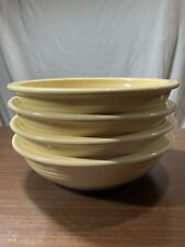 Lot of 4 Fiesta®️ Fiestaware HLC USA Yellow 8 1/4” Soup Bowls *NICE*
