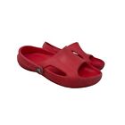 Crocs Sling Back Slip On Flat Sandals Womens 7 Open Toe Red Comfort Walking