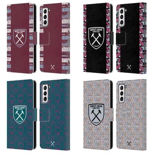 WEST HAM UNITED FC 2022/23 CREST KIT LEATHER BOOK CASE FOR SAMSUNG PHONES 4 - Picture 1 of 11