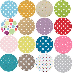 Vinyl-Tischdecke rund 140 cm (51 Zoll) gepunktet gepunktet PVC abwischbar  - Bild 1 von 26