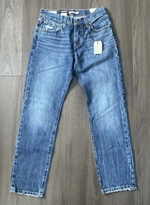 Levi's Middy Straight Premium Jeans Womens 25 x 29 Blue Denim Mid Rise NWT - Picture 1 of 11