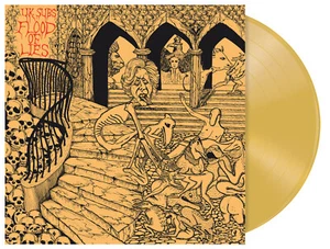 UK Subs 'Flood of Lies' ochre vinyl ltd ed LP. 2024 remaster; inner bag w-lyrics - Picture 1 of 2