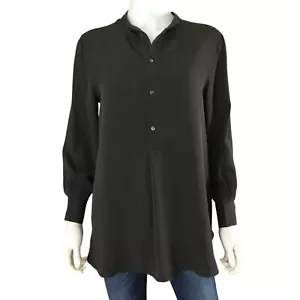 Polo Ralph Lauren Silk Tunic Top Size 8 Popover Boyfriend Blouse Sheer Yoke NEW - Picture 1 of 17
