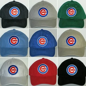 Chicago Cubs Polo Style Cap ⚾️Hat ⚾️Classic MLB PATCH/LOGO ⚾️9 Cool Colors ⚾️NEW - Picture 1 of 12