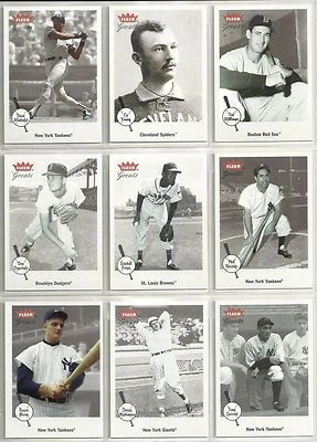 2001 Fleer Greats 88-Card Baseball Lot Cy Young  Roger Maris  Ted Williams ++ - Image 1 of 2
