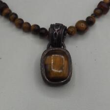 Barse Tiger's Eye Sterling Silver Necklace