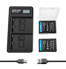  Battery (2-Pack) and USB Dual Charger for Olympus BLX-1 Olympus OM System OM-1