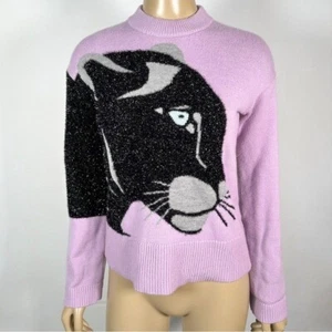 Suéter Pullover Kate Spade New York Mujer Talla XXS Púrpura Negro Pantera - Imagen 1 de 12