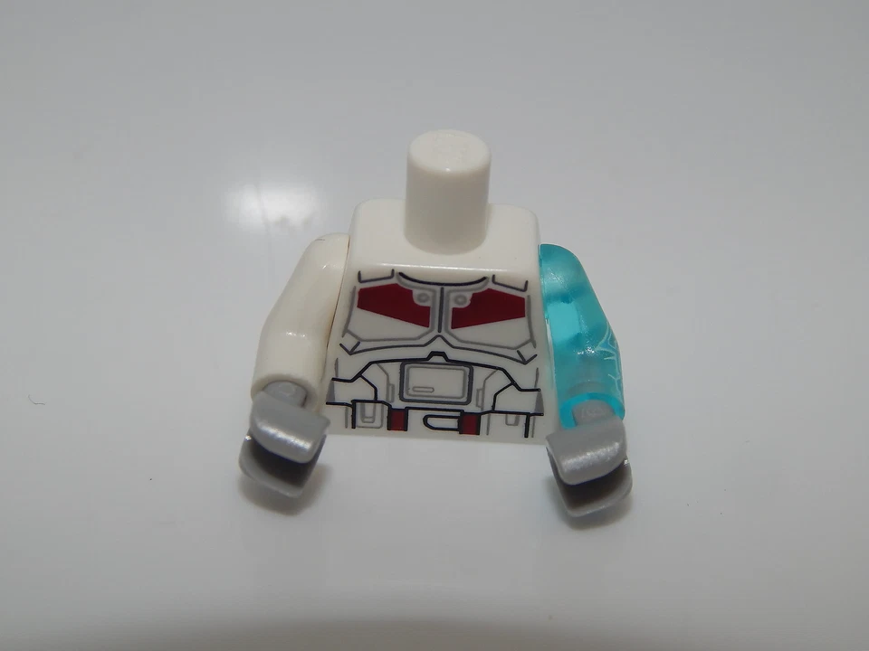 Lego Star Wars Jek-14  Torso Trans-Light Blue Arm with Lightning Bolts  A12 - Image 1 of 1