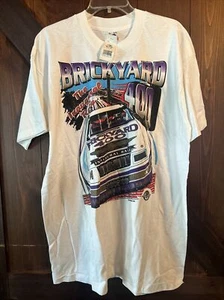 Vintage 90s Brickyard 400 Nascar Racing T Shirt Mens XL White 1994 NWT - Picture 1 of 7